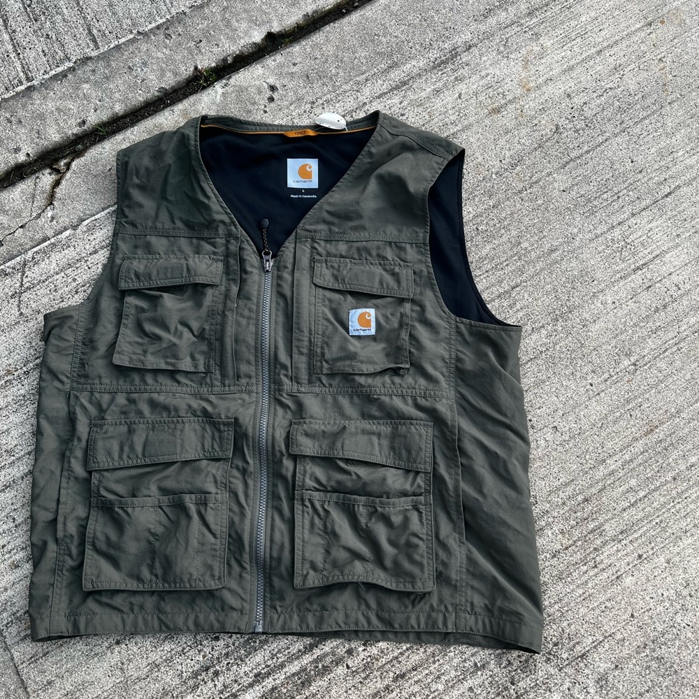 Carhartt Olive Green Utility Vest